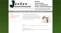 Desktop Screenshot of janssen-bau.com