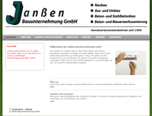 Tablet Screenshot of janssen-bau.com